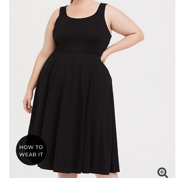 torrid Dresses & Skirts - Torrid BLACK PREMIUM PONTE MIDI DRESS